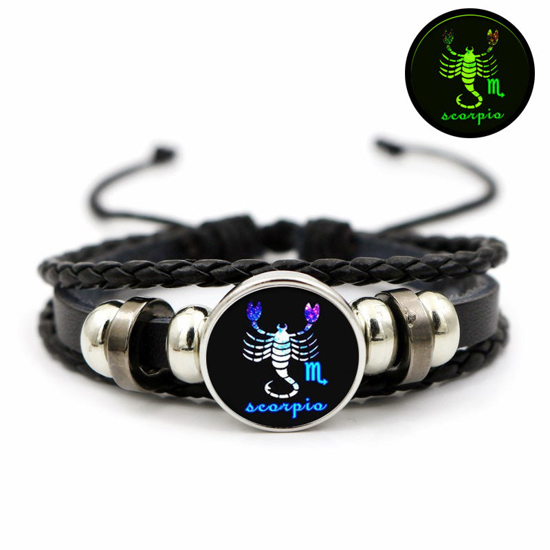 Twelve Constellation Glow-in-the-Dark Bracelet