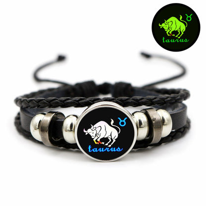 Twelve Constellation Glow-in-the-Dark Bracelet