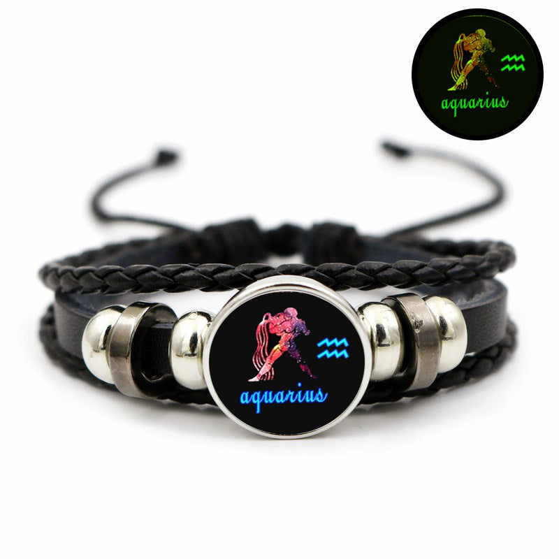 Twelve Constellation Glow-in-the-Dark Bracelet
