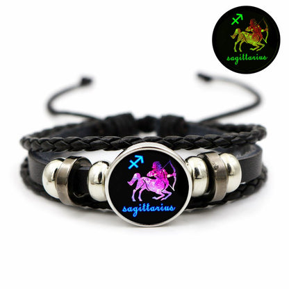Twelve Constellation Glow-in-the-Dark Bracelet