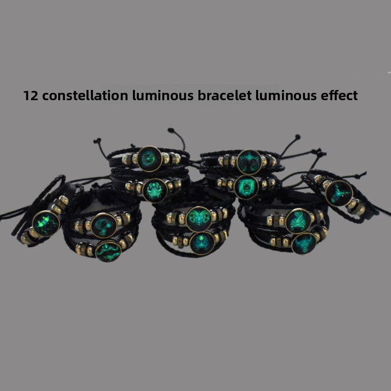 Twelve zodiac luminous bracelets