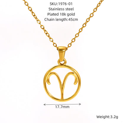 Twelve Zodiac Sign Pendant