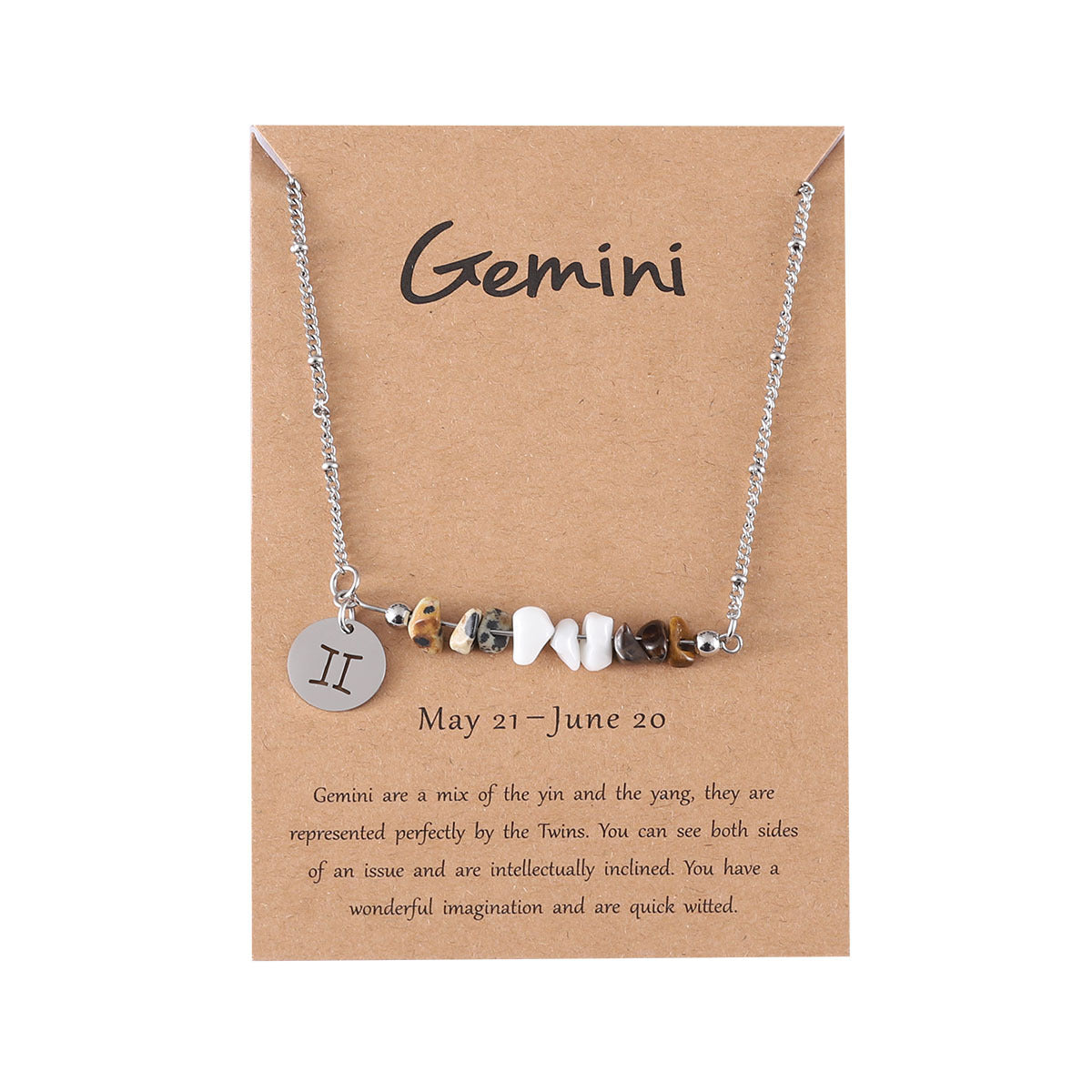 Twelve zodiac stone combination necklace