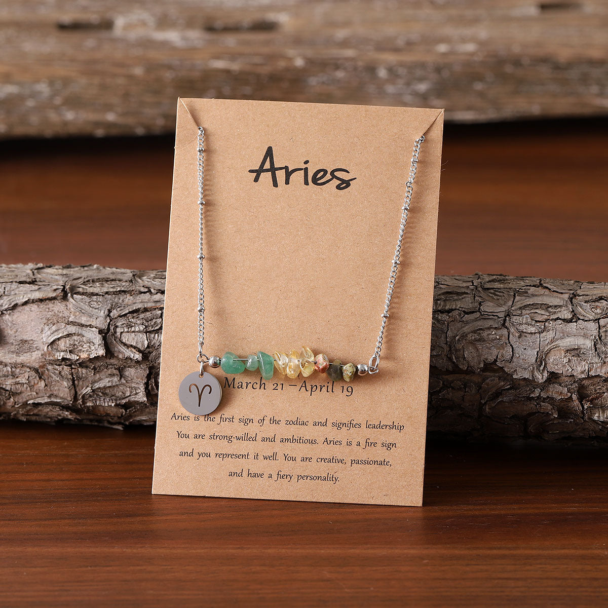 Twelve zodiac stone combination necklace