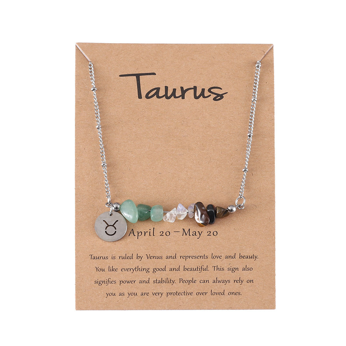 Twelve zodiac stone combination necklace