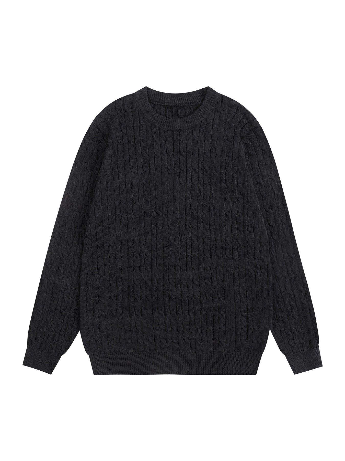 Twist Cable Knit Pullover Mens Sweater