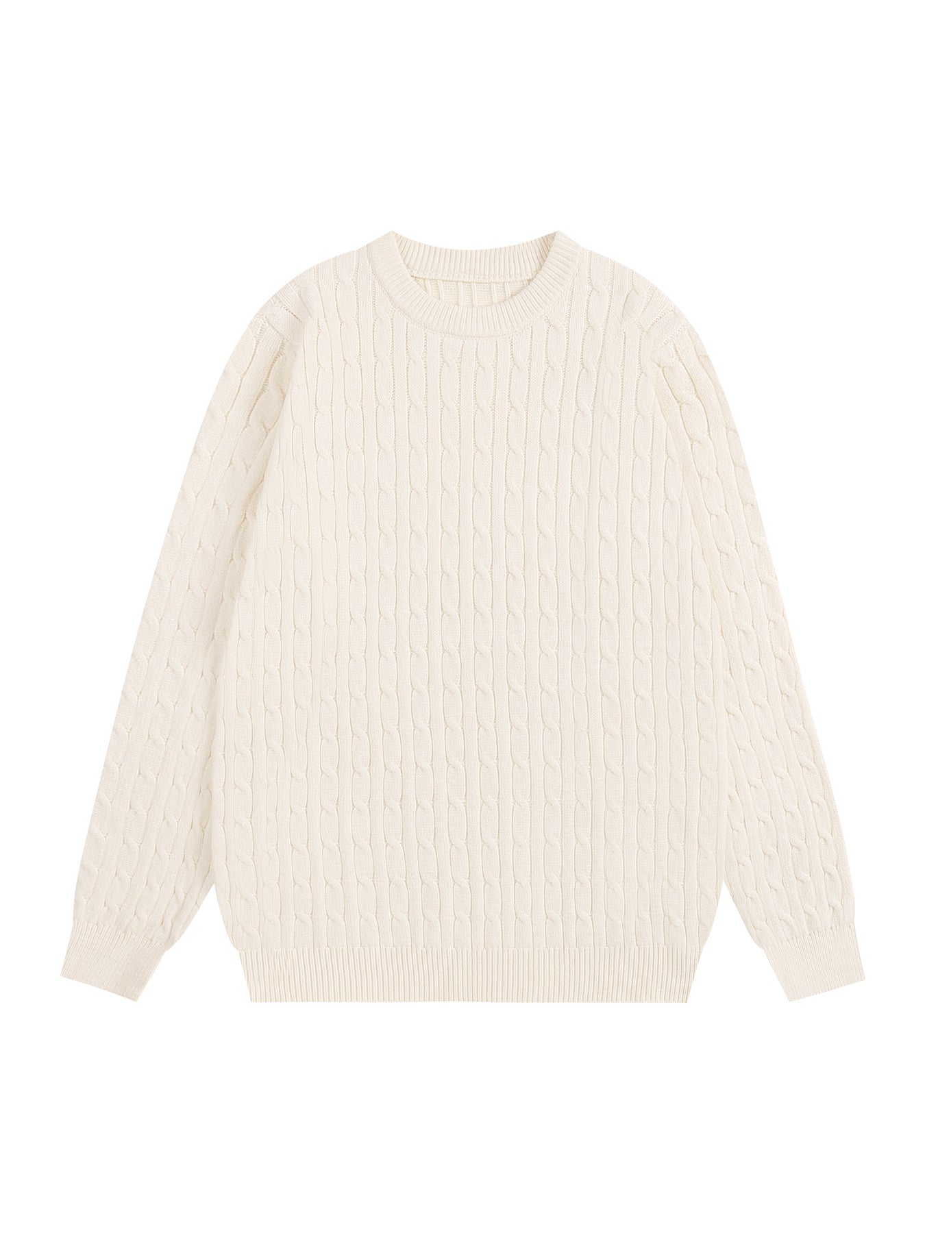 Twist Cable Knit Pullover Mens Sweater