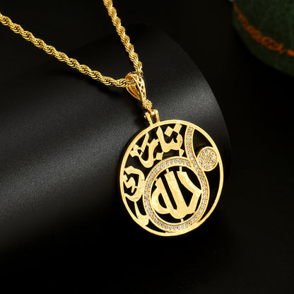 Twist Chain Necklace Copper Inlaid Zircon Pendant Jewelry