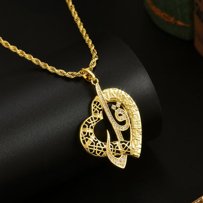Twist Chain Necklace Copper Inlaid Zircon Pendant Jewelry