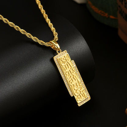 Twist Chain Necklace Copper Inlaid Zircon Pendant Jewelry