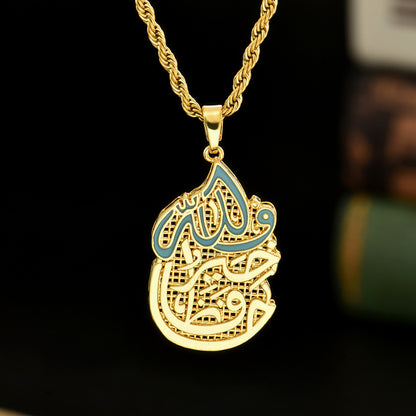 Twist Chain Necklace Copper Inlaid Zircon Pendant Jewelry