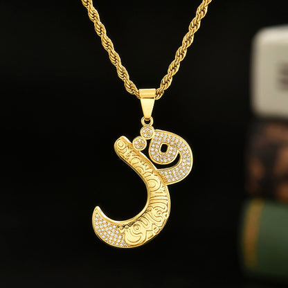 Twist Chain Necklace Copper Inlaid Zircon Pendant Jewelry
