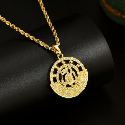 Twist Chain Necklace Copper Inlaid Zircon Pendant Jewelry