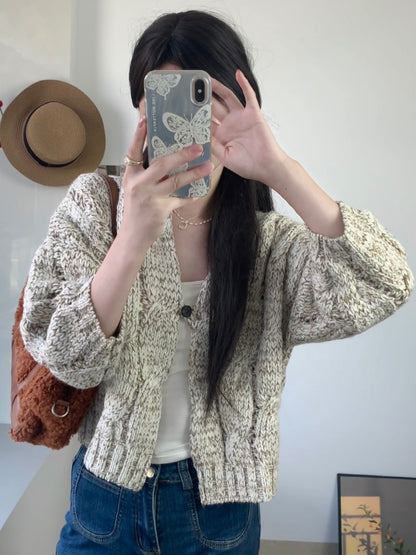 Twist Knitted Cardigan for Women