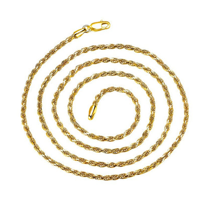 Twist Rope Chain 925 Silver Necklace for Men and Women