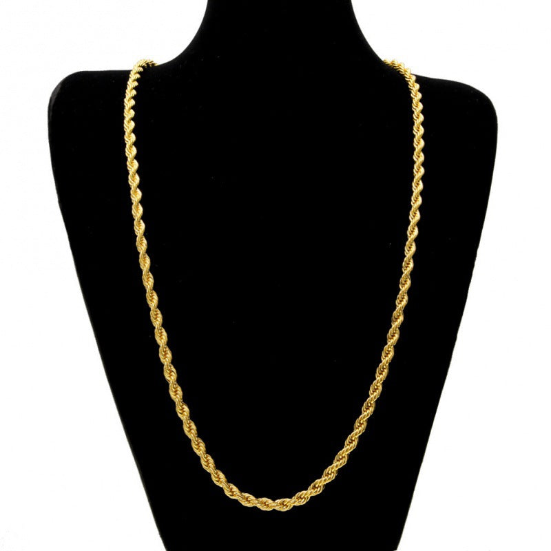 Twisted Chain Gold Plated Necklace