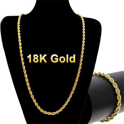 Twisted Chain Gold Plated Necklace