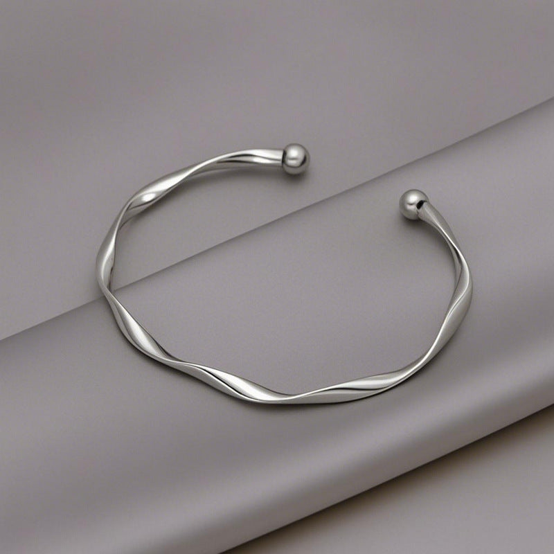 Twisted Minimalist Adjustable Crystal Bracelet