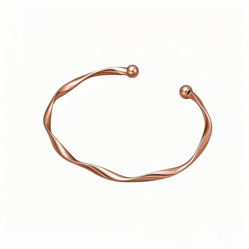 Twisted Minimalist Adjustable Crystal Bracelet