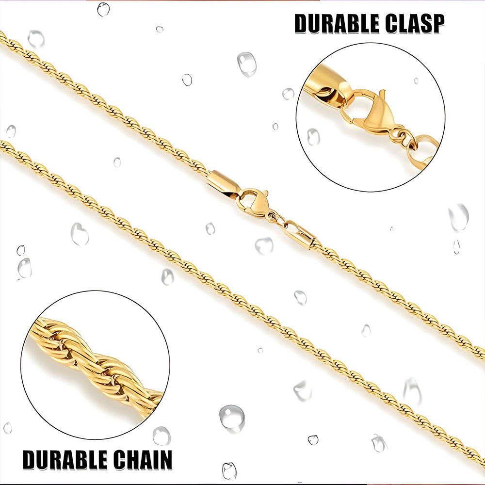 Twisted Stainless Steel Necklace