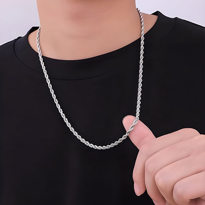 Twisted Stainless Steel Necklace