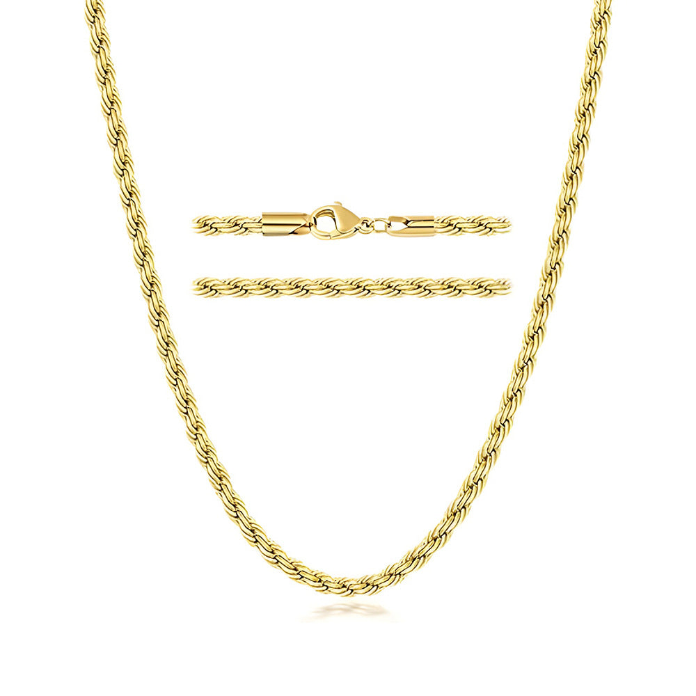 Twisted Stainless Steel Necklace