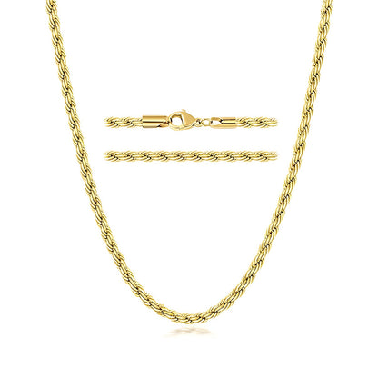 Twisted Stainless Steel Necklace