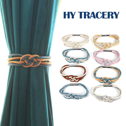 Two-Color Braided Magnetic Curtain Tieback Strap
