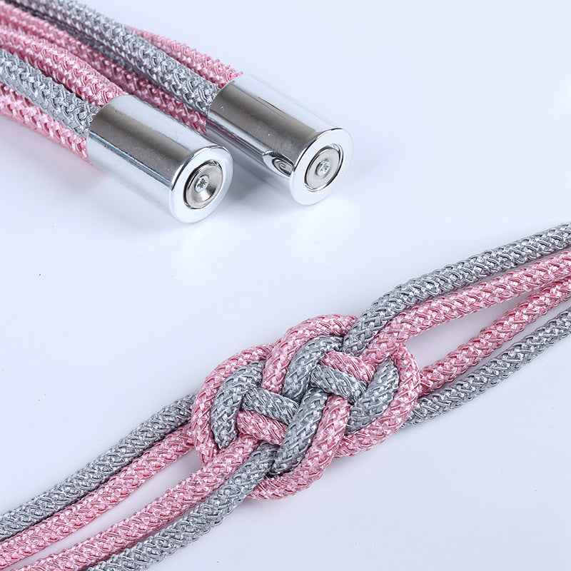 Two-Color Braided Magnetic Curtain Tieback Strap