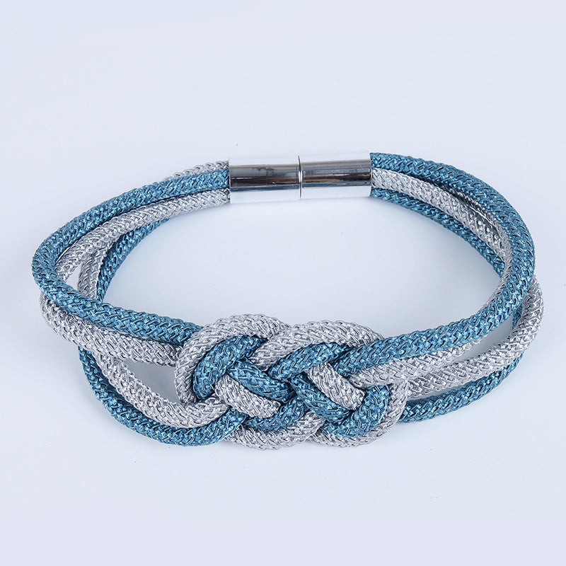 Two-Color Braided Magnetic Curtain Tieback Strap