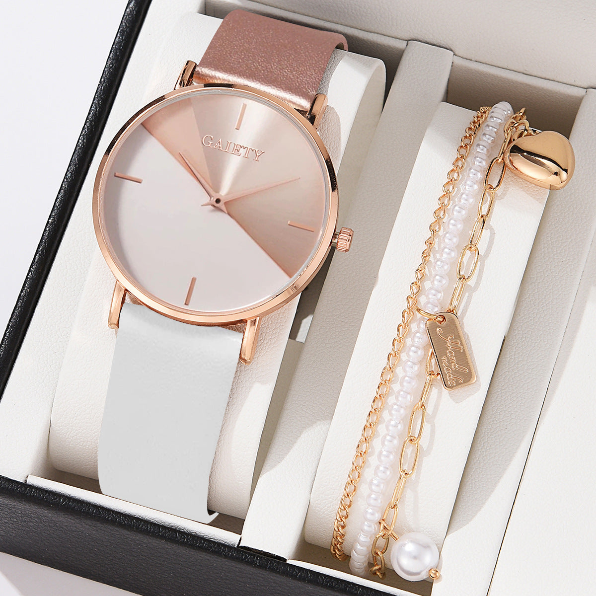 Two-color simple quartz watch
