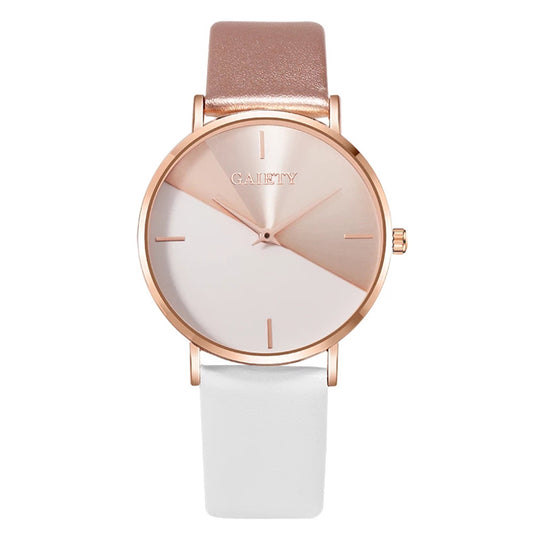 Two-color simple quartz watch