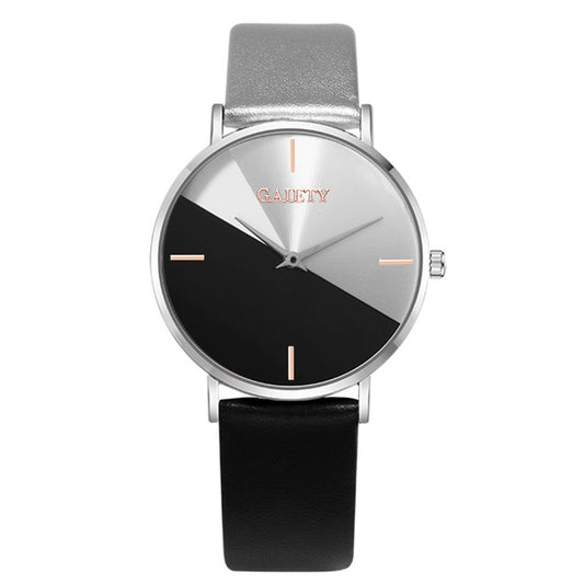 Two-color simple quartz watch
