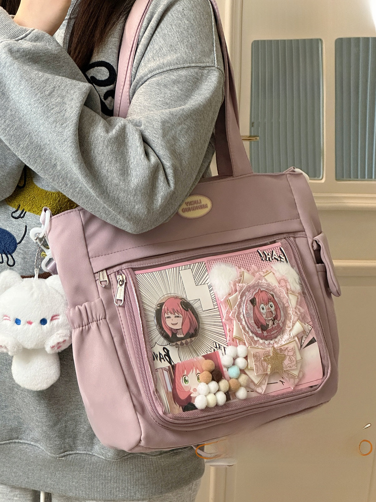 Two-dimensional large-capacity tote bag