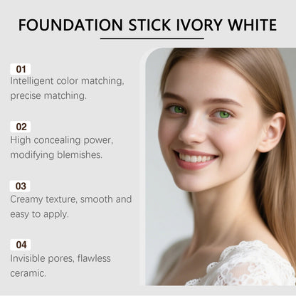 Two-in-One Color-Changing Matte Clear Powder Foundation Stick