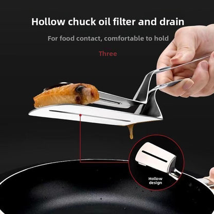 Two-in-one kitchen spatula and tongs