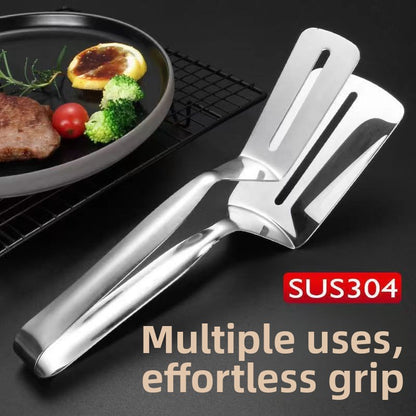 Two-in-one kitchen spatula and tongs