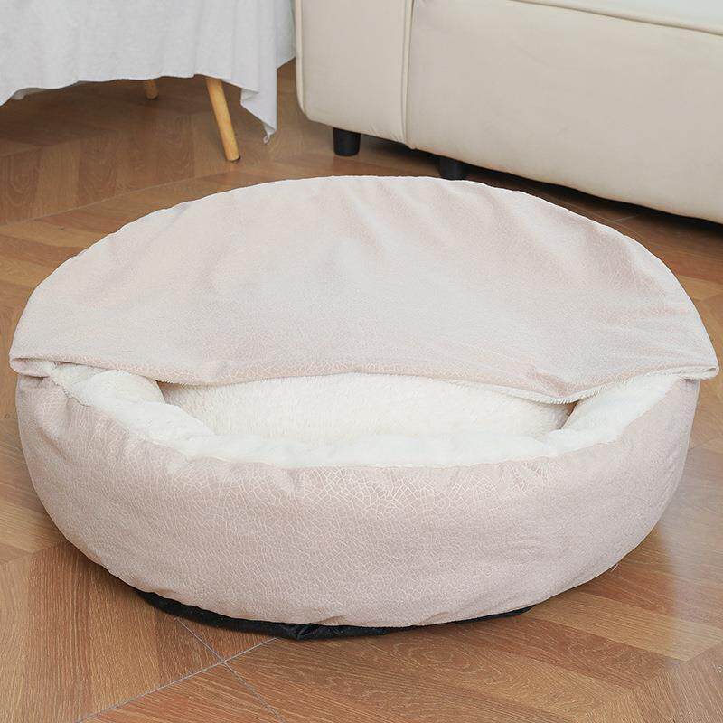 Two-in-One Plush Pet Bed with Blanket