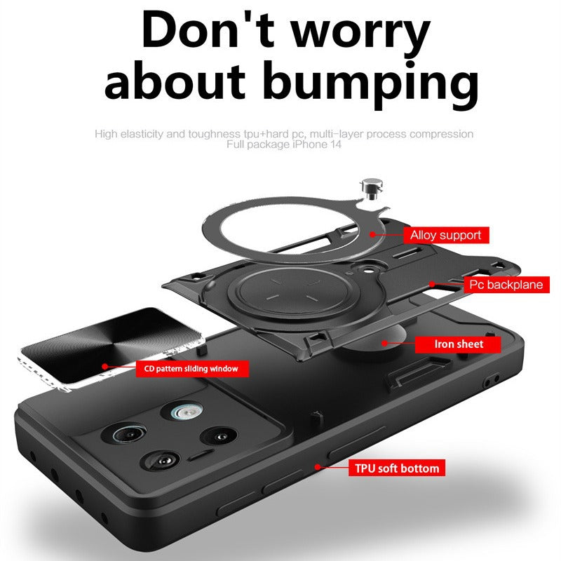 Two-in-one window sliding phone case anti-drop protective cover