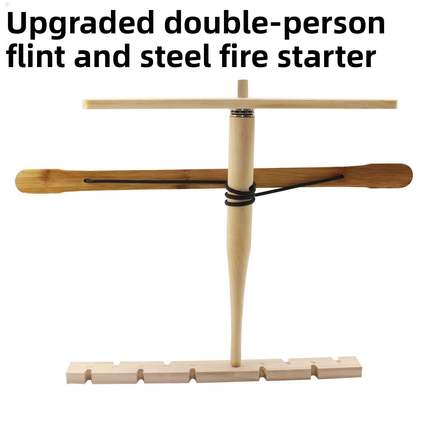 Two-person friction fire-making process