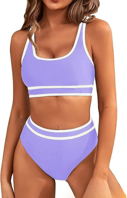 Two-piece bikini women's swimming suit