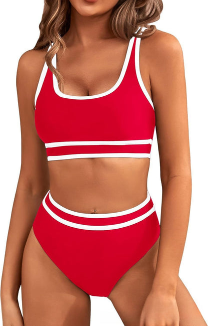 Two-piece bikini women's swimming suit