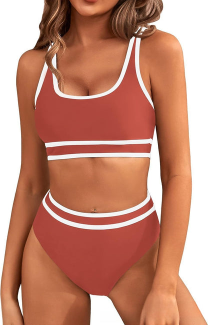 Two-piece bikini women's swimming suit