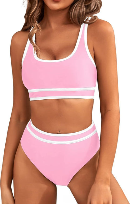 Two-piece bikini women's swimming suit
