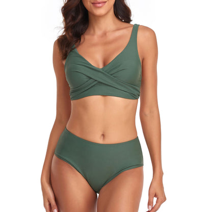 Two-Piece High-Waist Bikini Swimwear