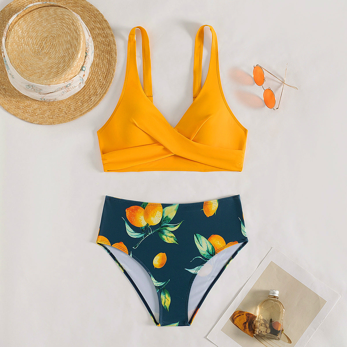 Two-Piece High-Waist Bikini Swimwear