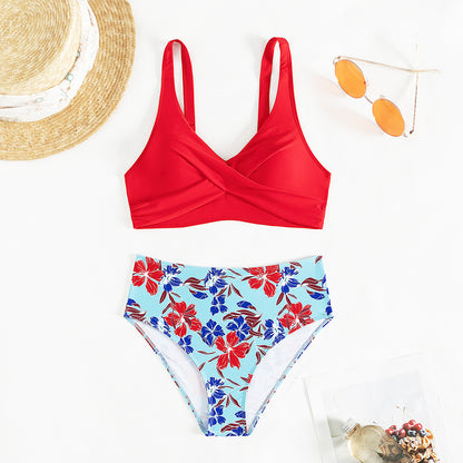 Two-Piece High-Waist Bikini Swimwear