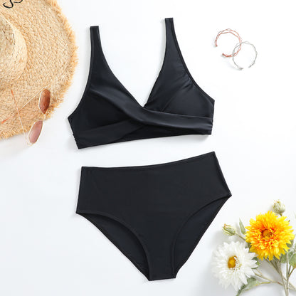 Two-Piece High-Waist Bikini Swimwear