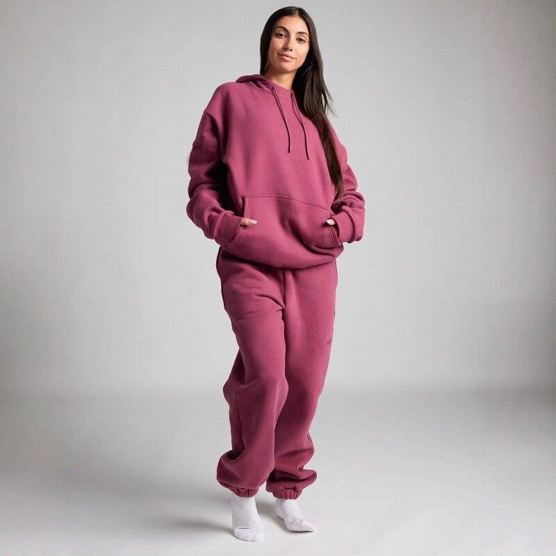 Two-Piece Hooded Sweatshirt and Pants Set