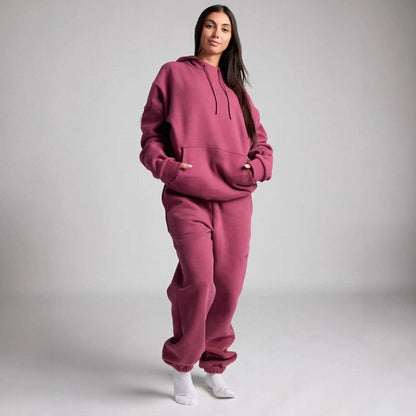 Two-Piece Hooded Sweatshirt and Pants Set